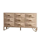 CLIHOME Modern 9 Drawers Dresser, Light Wood Chests of Drawers, TV Stand for Bedroom, Living Room, Hallway