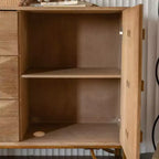 Comò moderno a 9 cassetti CLIHOME, cassettiere in legno chiaro, mobile TV per camera da letto, soggiorno, corridoio