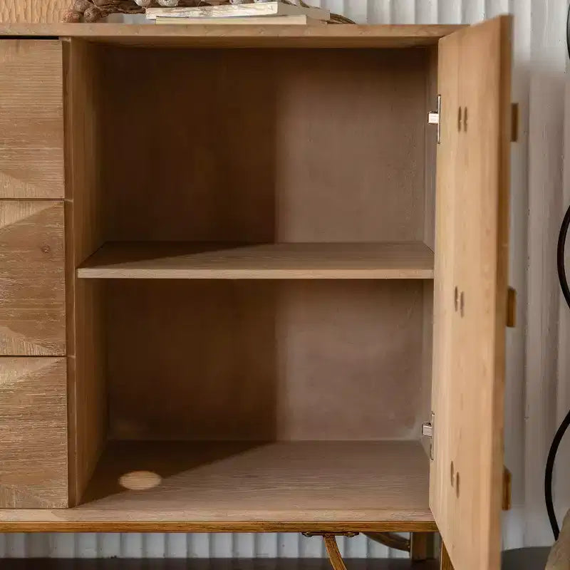 Comò moderno a 9 cassetti CLIHOME, cassettiere in legno chiaro, mobile TV per camera da letto, soggiorno, corridoio