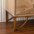 Comò moderno a 9 cassetti CLIHOME, cassettiere in legno chiaro, mobile TV per camera da letto, soggiorno, corridoio