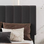 Struttura letto, letto a piattaforma con 4 cassetti contenitore - Testiera regolabile, Supporto a doghe in legno, Nessuna necessità di rete a molle