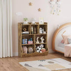 Acekool Libreria per Bambini a 3 Livelli e Mobile Contenitore per Giocattoli, Organizzatore Multi-Scomparto per Camera da Letto, Sala Giochi, Aule, Confezione da 2