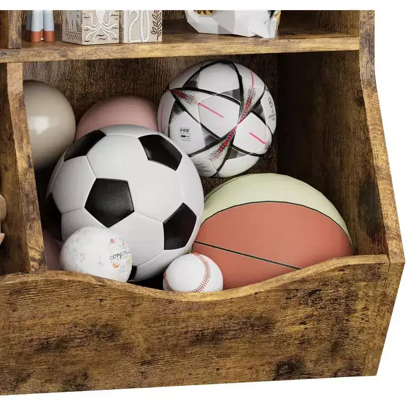 Acekool Libreria per Bambini a 3 Livelli e Mobile Contenitore per Giocattoli, Organizzatore Multi-Scomparto per Camera da Letto, Sala Giochi, Aule, Confezione da 2