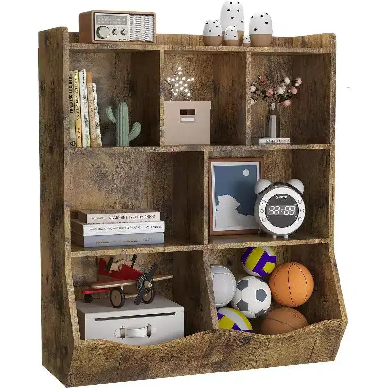 Acekool Libreria per Bambini a 3 Livelli e Mobile Contenitore per Giocattoli, Organizzatore Multi-Scomparto per Camera da Letto, Sala Giochi, Aule, Confezione da 2