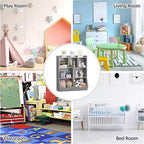 Acekool Libreria per Bambini a 3 Livelli e Mobile Contenitore per Giocattoli, Organizzatore Multi-Scomparto per Camera da Letto, Sala Giochi, Aule, Confezione da 2