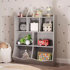Acekool Libreria per Bambini a 3 Livelli e Mobile Contenitore per Giocattoli, Organizzatore Multi-Scomparto per Camera da Letto, Sala Giochi, Aule, Confezione da 2