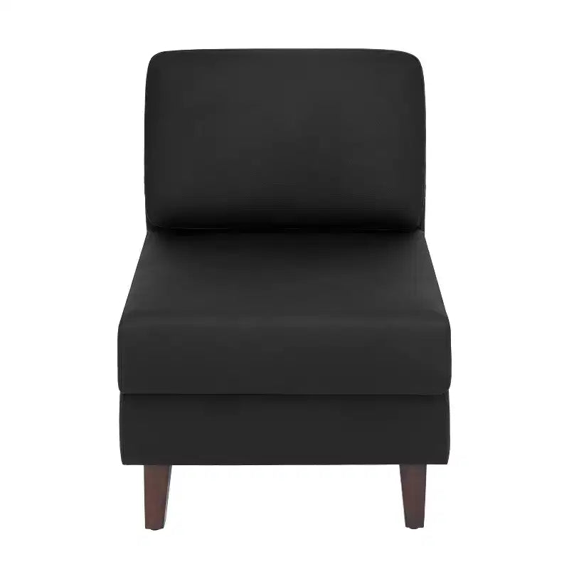 Flash Furniture HERCULES Artemis Sedia da reception imbottita con gambe in legno di noce e piedini regolabili