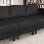 Flash Furniture HERCULES Artemis Sedia da reception imbottita con gambe in legno di noce e piedini regolabili