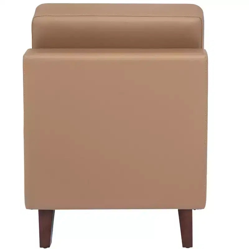 Flash Furniture HERCULES Artemis Sedia da reception imbottita con gambe in legno di noce e piedini regolabili