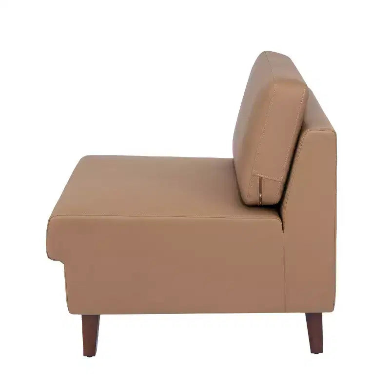 Flash Furniture HERCULES Artemis Sedia da reception imbottita con gambe in legno di noce e piedini regolabili