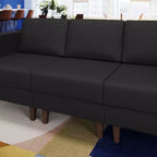 Flash Furniture HERCULES Artemis Sedia da reception imbottita con gambe in legno di noce e piedini regolabili