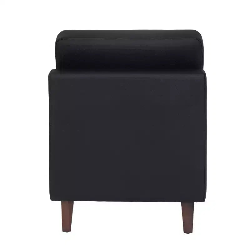 Flash Furniture HERCULES Artemis Sedia da reception imbottita con gambe in legno di noce e piedini regolabili
