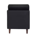 Flash Furniture HERCULES Artemis Sedia da reception imbottita con gambe in legno di noce e piedini regolabili