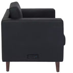 Flash Furniture HERCULES Artemis Set da 3 pezzi per reception imbottito, 8 prese CA/4 porte USB/4 porte USB-C e gambe in legno noce con piedini regolabili