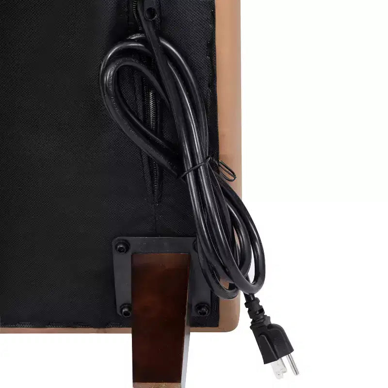 Flash Furniture HERCULES Artemis Set da 3 pezzi per reception imbottito, 8 prese CA/4 porte USB/4 porte USB-C e gambe in legno noce con piedini regolabili
