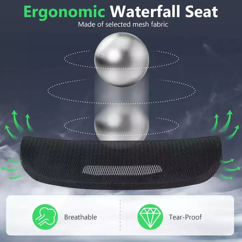 Sedia da ufficio ergonomica Costway con poggiatesta girevole e supporto lombare regolabile