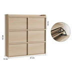 GustoWave Scarpiera a 6 Ante Ribaltabili, Scarpiera in Legno con Ripiano Regolabile, Scarpiera