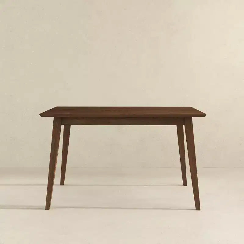 47 Tavolo da Pranzo Rettangolare in Legno Massello Stile Moderno - Tavolo da Colazione Moderno con Bordo Smussato, 4 Posti