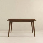 47 Tavolo da Pranzo Rettangolare in Legno Massello Stile Moderno - Tavolo da Colazione Moderno con Bordo Smussato, 4 Posti