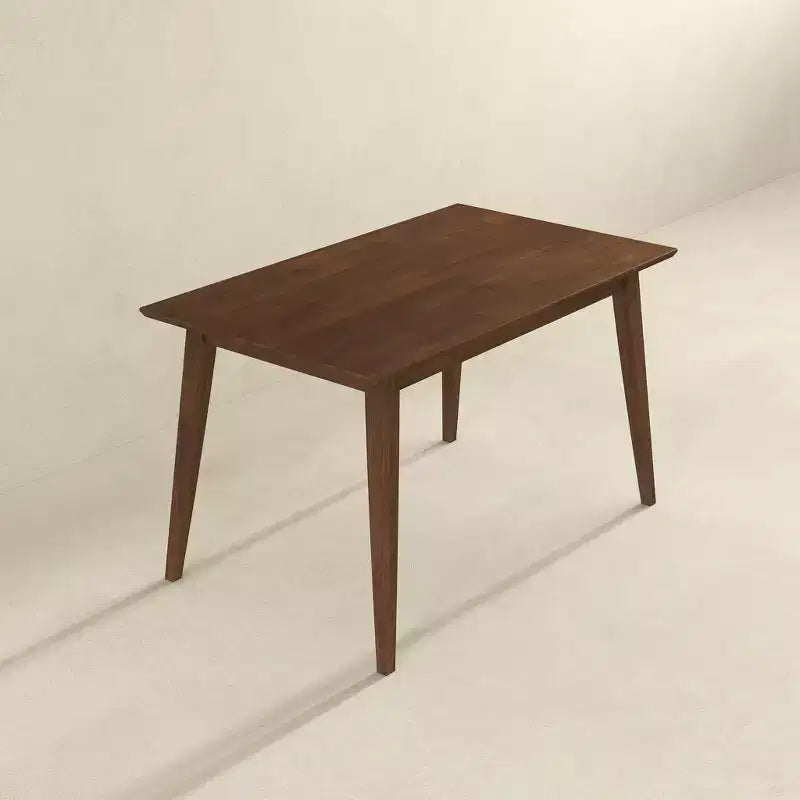 47 Tavolo da Pranzo Rettangolare in Legno Massello Stile Moderno - Tavolo da Colazione Moderno con Bordo Smussato, 4 Posti