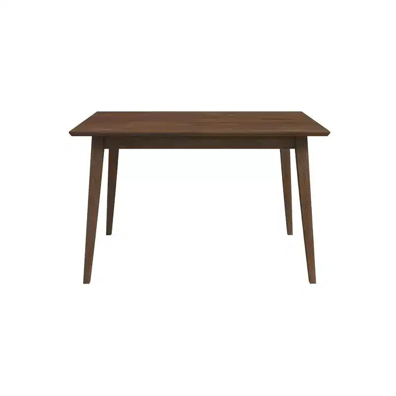 47 Tavolo da Pranzo Rettangolare in Legno Massello Stile Moderno - Tavolo da Colazione Moderno con Bordo Smussato, 4 Posti