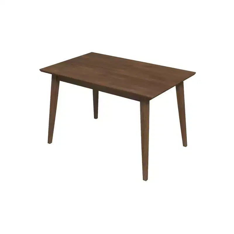 47 Tavolo da Pranzo Rettangolare in Legno Massello Stile Moderno - Tavolo da Colazione Moderno con Bordo Smussato, 4 Posti