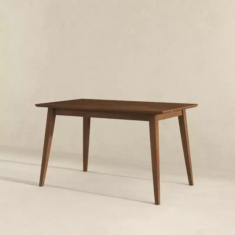 47 Tavolo da Pranzo Rettangolare in Legno Massello Stile Moderno - Tavolo da Colazione Moderno con Bordo Smussato, 4 Posti
