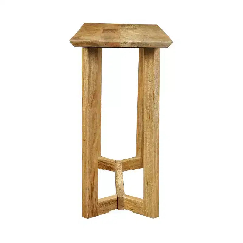 Tavolo consolle Royal Hampton | Piano rettangolare da 48 pollici | Struttura aperta con base a cavalletto | Legno di mango