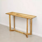 Tavolo consolle Royal Hampton | Piano rettangolare da 48 pollici | Struttura aperta con base a cavalletto | Legno di mango