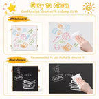 Costway Tavolo e Sedie per Bambini Set 4 in 1 Tavolo Attività per Bambini con Lavagna per Arte Grigio+Naturale/Arancione+Naturale