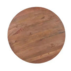 Tavolo da pranzo Royal Hampton | Piano rotondo 47" | Legno di mango marrone naturale fatto a mano | Base a quattro gambe angolate