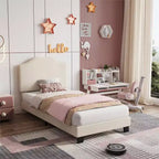 Base letto matrimoniale, struttura letto imbottita in velluto a coste con testiera regolabile, base per materasso, supporto a doghe in legno, non necessita di box spring