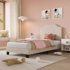 Base letto matrimoniale, struttura letto imbottita in velluto a coste con testiera regolabile, base per materasso, supporto a doghe in legno, non necessita di box spring