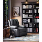 Poltrona reclinabile massaggiante, reclinabile girevole in pelle PU per soggiorno, cameretta o home theater, divano reclinabile ergonomico con portabicchieri