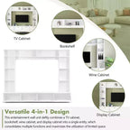Acekool Mobile TV 4 in 1 con librerie, armadietti e mensole a giorno, design moderno per TV fino a 78 pollici