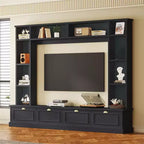 Acekool Mobile TV 4 in 1 con librerie, armadietti e mensole a giorno, design moderno per TV fino a 78 pollici