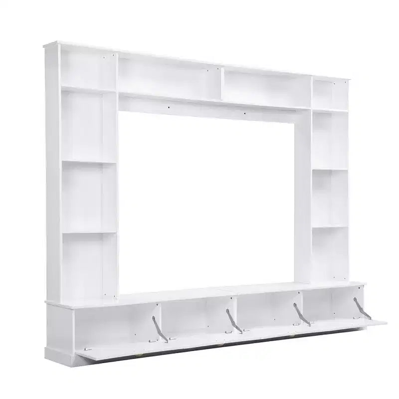 Acekool Mobile TV 4 in 1 con librerie, armadietti e mensole a giorno, design moderno per TV fino a 78 pollici