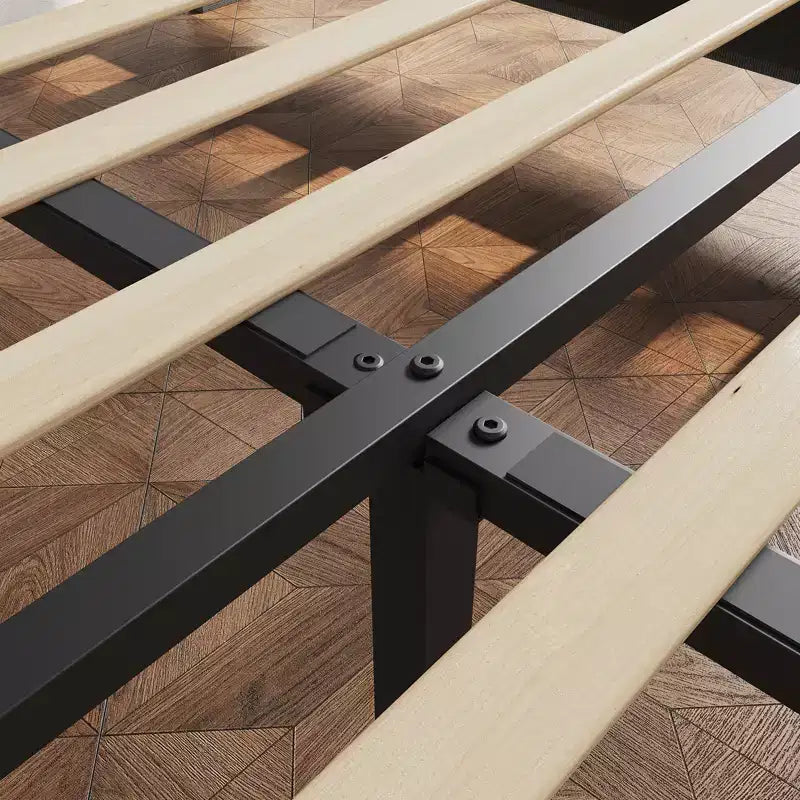 Struttura letto a piattaforma Twin XL con testiera regolabile e testiera imbottita, robusto supporto a doghe in legno, facile installazione, grigio