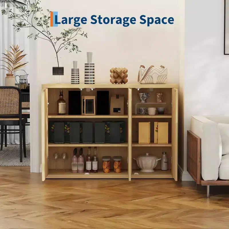 46.7 Credenza Buffet, Mobile Bar per Ingresso, Mobile TV, Armadio/Dispensa in Legno per Cucina Soggiorno