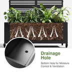 MAYEERTY 72x47 Fioriera ad Arco Nera in Ferro con Traliccio, Set da 3 Pezzi Schermo Decorativo da Giardino per Patio e Balcone