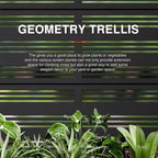 MAYEERTY 72x47 Fioriera ad Arco Nera in Ferro con Traliccio, Set da 3 Pezzi Schermo Decorativo da Giardino per Patio e Balcone