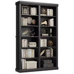 Scaffale alto 74,5" con doppio ripiano, libreria extra large, libreria a 6 ripiani doppia larghezza con 12 scomparti, librerie ampie indipendenti