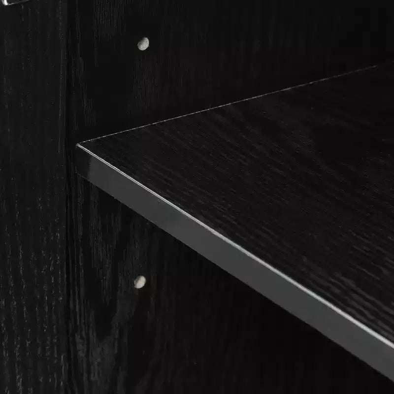 PexFix 62 L x 31 A Credenza Mobile Buffet Mobile Dispensa da Cucina Stile Rustico con Ripiani Regolabili per Cucina Sala da Pranzo Soggiorno Nero