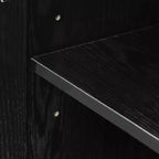 PexFix 62 L x 31 A Credenza Mobile Buffet Mobile Dispensa da Cucina Stile Rustico con Ripiani Regolabili per Cucina Sala da Pranzo Soggiorno Nero