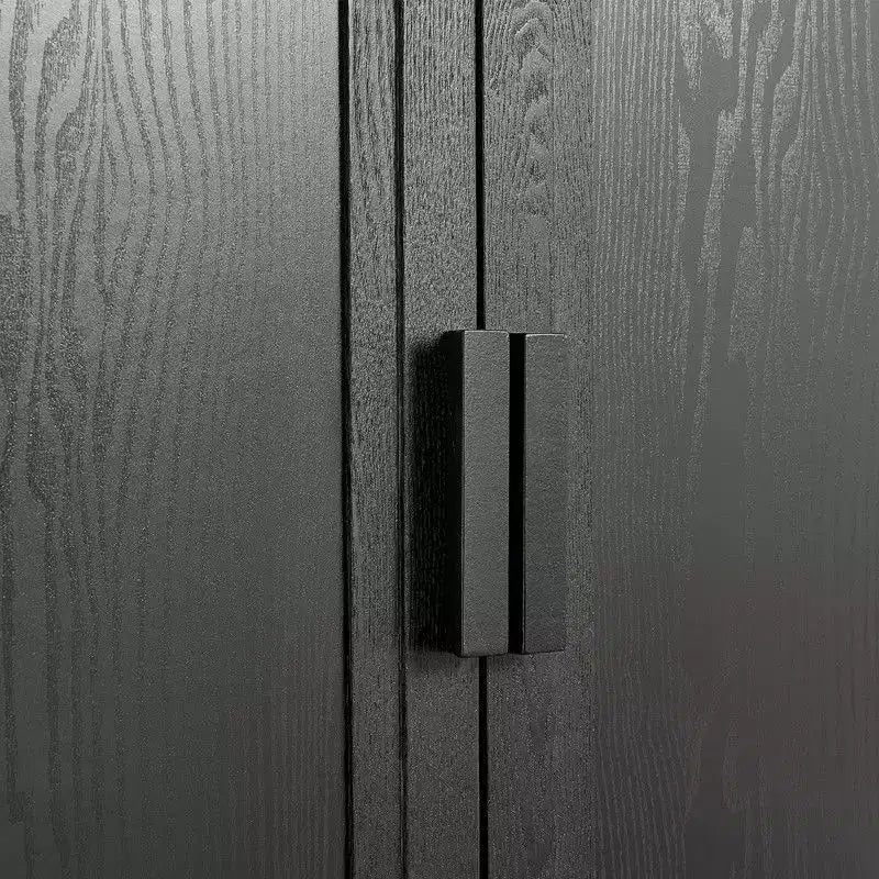 PexFix 62 L x 31 A Credenza Mobile Buffet Mobile Dispensa da Cucina Stile Rustico con Ripiani Regolabili per Cucina Sala da Pranzo Soggiorno Nero