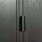 PexFix 62 L x 31 A Credenza Mobile Buffet Mobile Dispensa da Cucina Stile Rustico con Ripiani Regolabili per Cucina Sala da Pranzo Soggiorno Nero