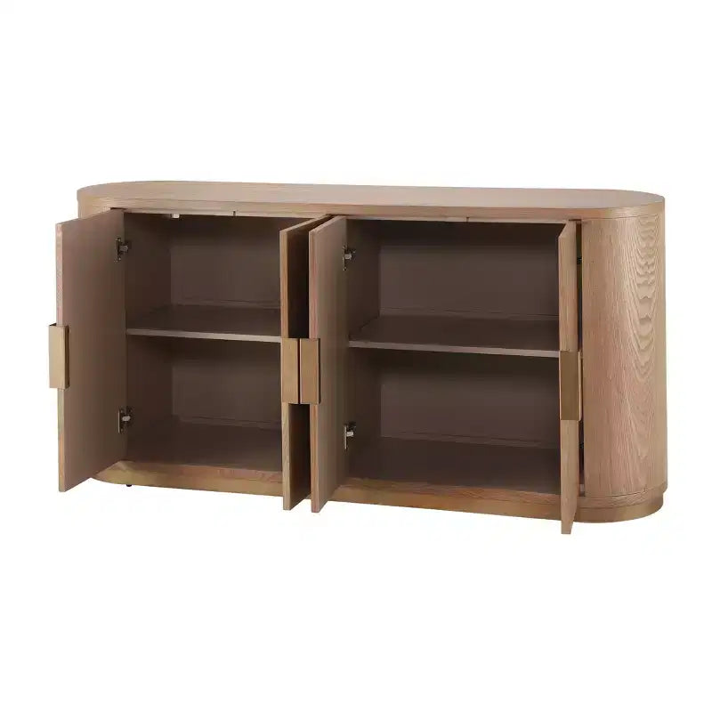 Christopher Knight Home Arvenia, credenza a buffet moderna da 58,3'' con 4 ante e ripiani regolabili