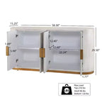 Christopher Knight Home Arvenia, credenza a buffet moderna da 58,3'' con 4 ante e ripiani regolabili