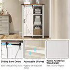 AMERLIFE Cassettiera da fattoria per camera da letto con cassetti, armadietto contenitore con ante scorrevoli a persiana, mobile TV organizer