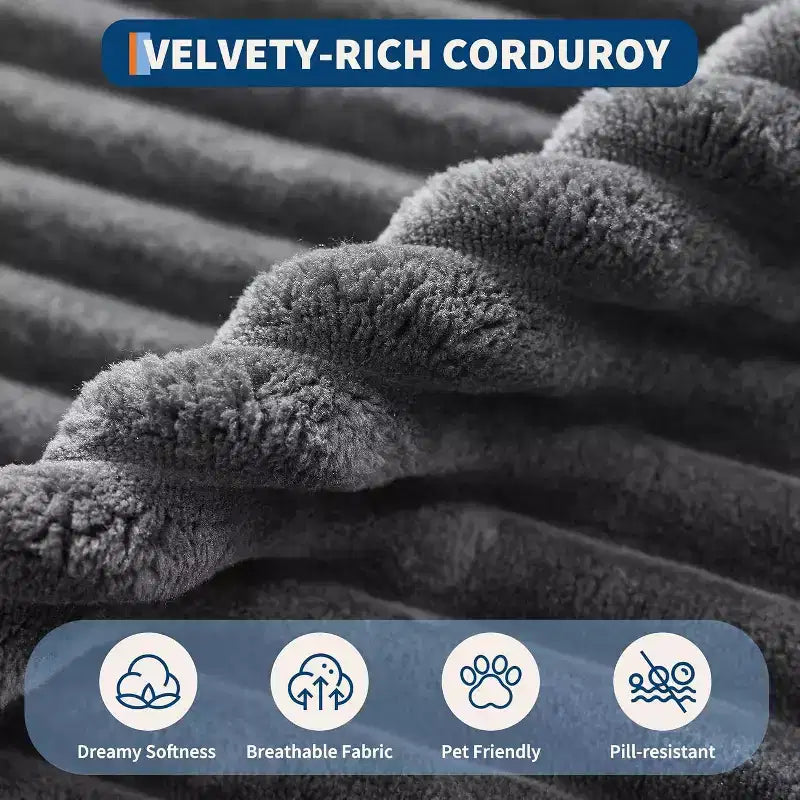 Acekool 61 Poltrone lounge oversize, divano extra-large in velluto a coste, 4 cuscini e braccioli, comodo divanetto per soggiorno o camera da letto, nero